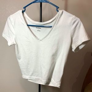 Wild Fable Plain V-Neck Crop Top
